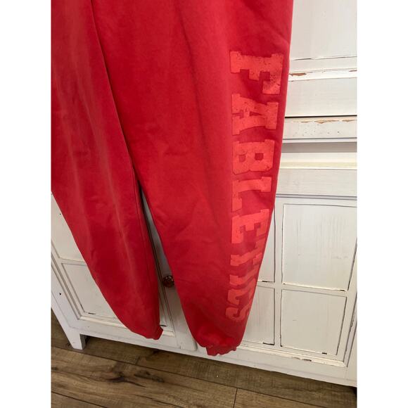 Fabletics size large coral / orange Forever Fleece hooded onsie - Picture 3 of 5